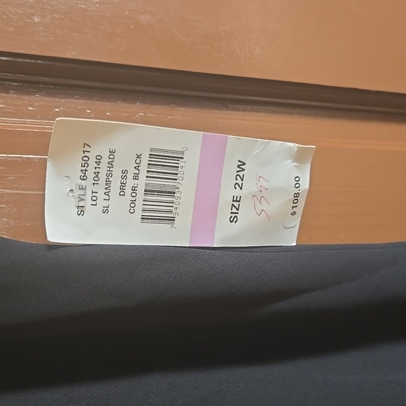 S.L. Fashions-Blk tiered georgette sleeveless dress Suze 22W NWT. - Picture 4 of 6